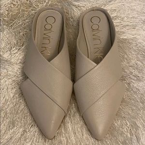Brand New Calvin Klein Off White Mules 7